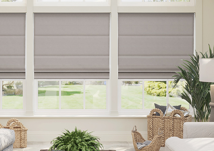 Bruschal (Blackout), Mouse Brown - Roman Blind - Image 3